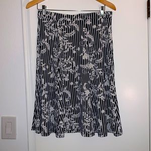 Navy floral skater skirt